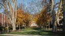 The lawn in front of Pattee Library and several liberal arts buildings on Penn State's University Park campus.