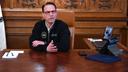 Gov. Josh Shapiro in his Capitol office.