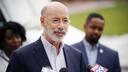 Gov. Tom Wolf speaks at a news conference in his Capitol offices on Wednesday, Jan. 29, 2020 in Harrisburg, Pa.