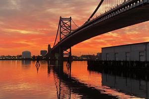 The Benjamin Franklin Bridge in Philadelphia.