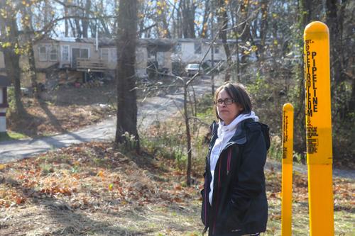 Lisa Jones, a mother of eight, lives at Meadowbrook Mobile Home Park in York County. Many residents of the community live less than 100 feet from the Mariner East pipeline system.